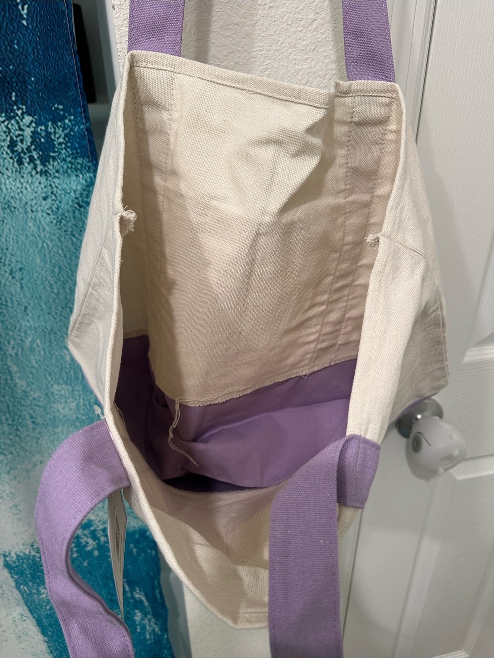 Limited Lavender Canvas Trader Joe's Tote Bag - Picture 3 of 3
